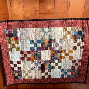 Handmade Patchwork Quilt - Red Multi